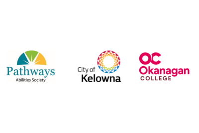 The logos of Pathways, City of Kelowna and .